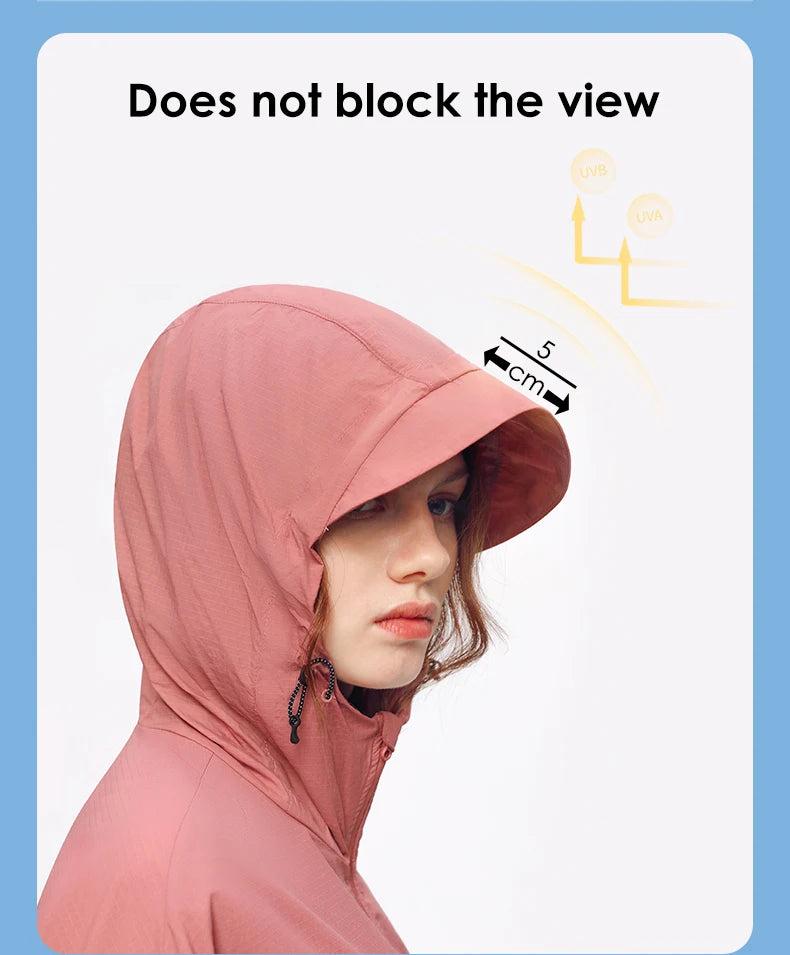 Unisex Hiking Jackets,UPF50+ Quick-Dry Cooling Windbreake,Outdoor Lightweight Packable Sun Jacket