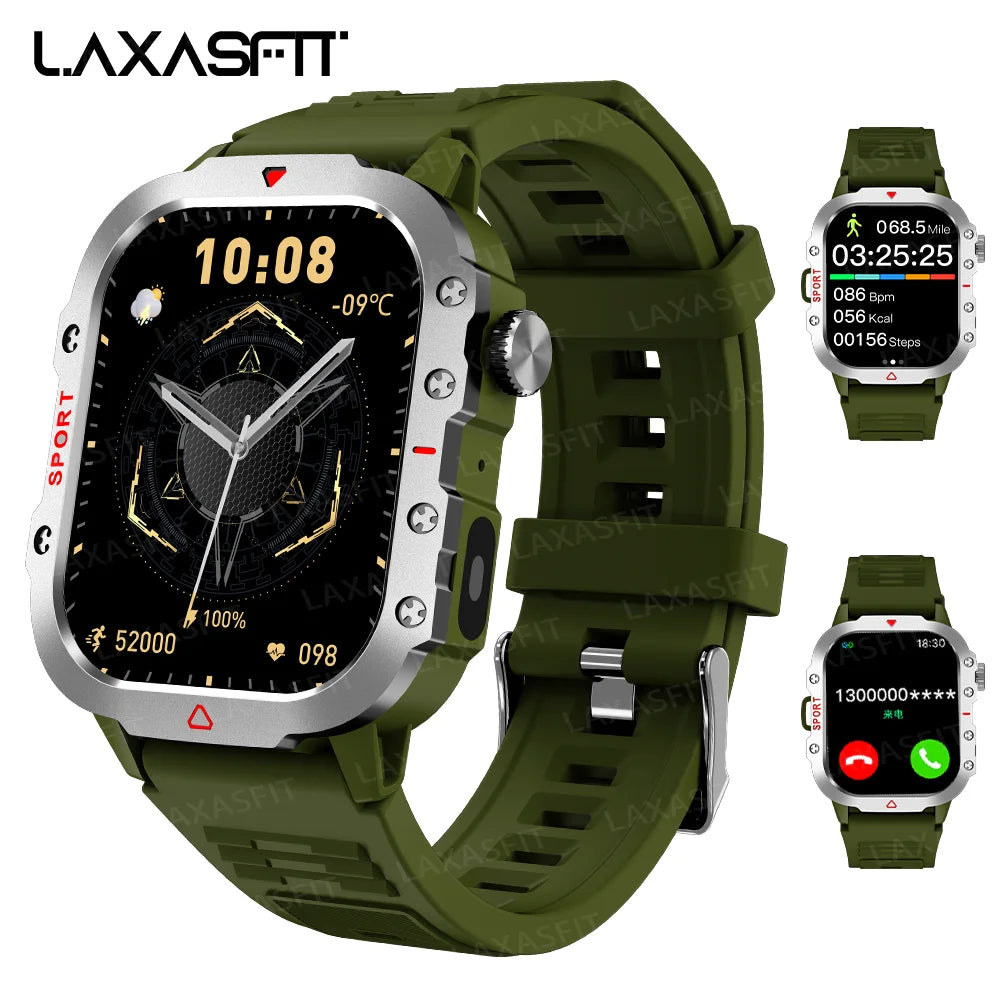 Smart Watch Bluetooth Voice Call LED Flashlight Health Monitor Outdoor Sports Smart