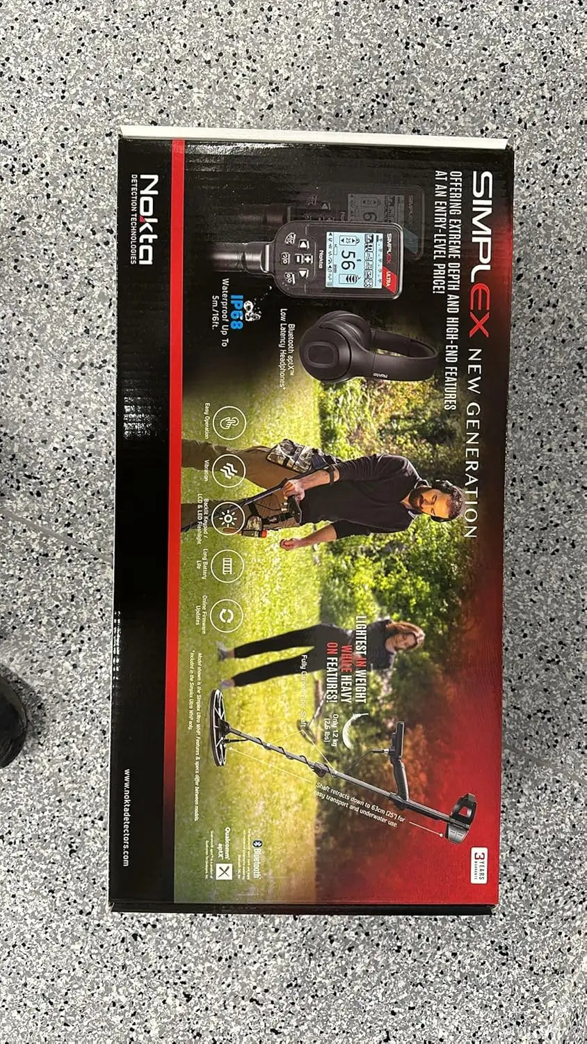 Ultra Waterproof Metal Detector,Carbon Fiber Shaft, 11” Search Coil,Metal Detector,Accupoint Pinpoin