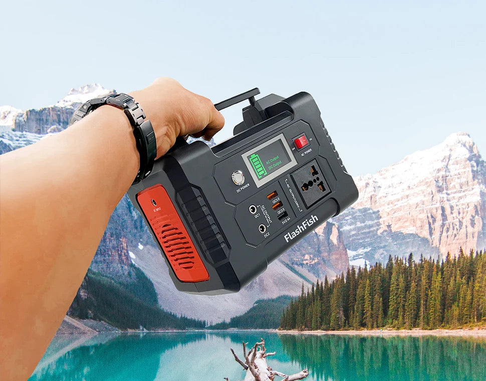 Portable Power Station 200W 151Wh Solar Generator,Solar Panel 50W Battery Cell Complete Kit Set