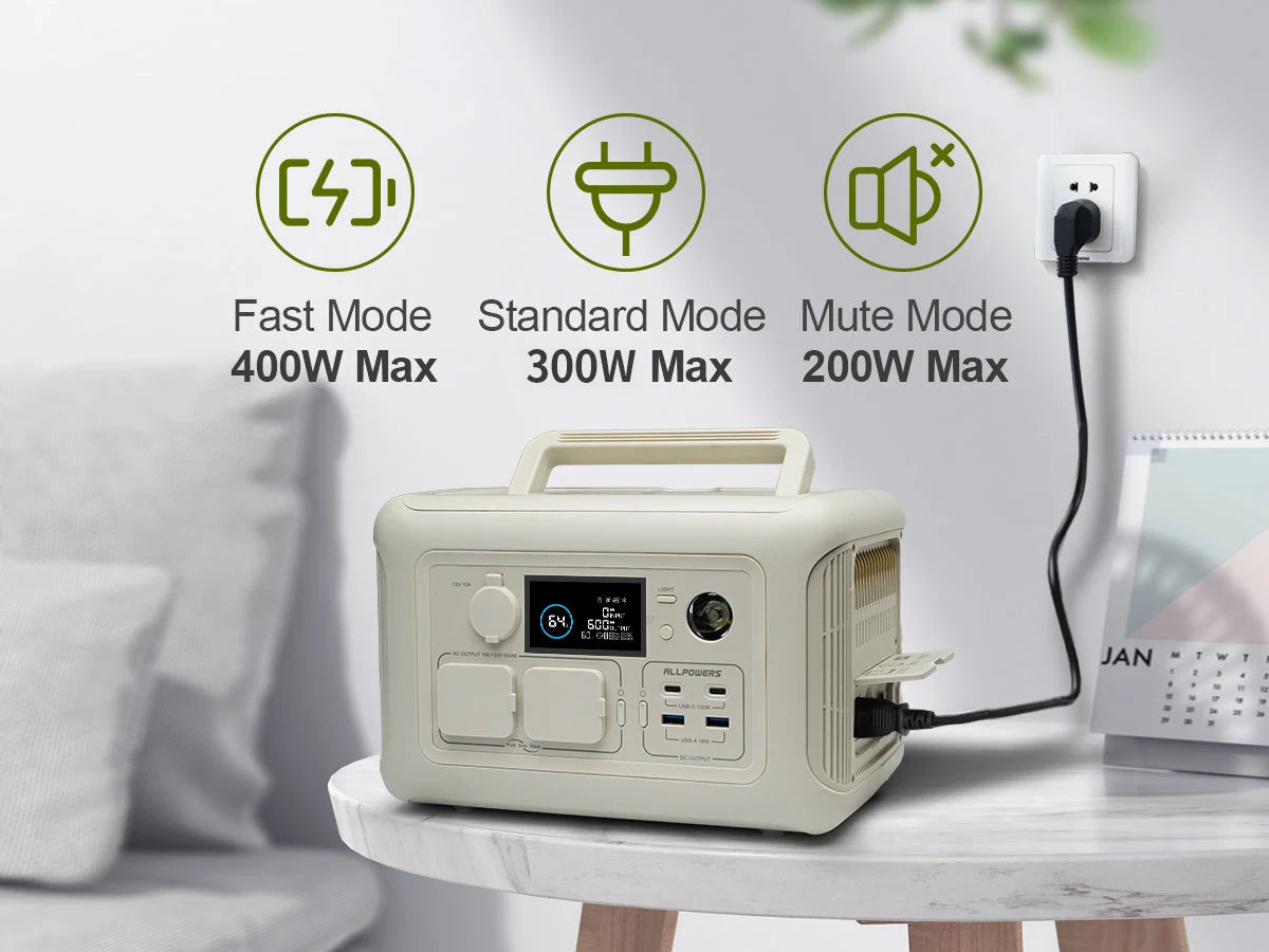 Portable Power Station, Solar panel 100W , 600W 299Wh LiFePO4 Solar Gen. UPS Battery Backup MPPT,RV