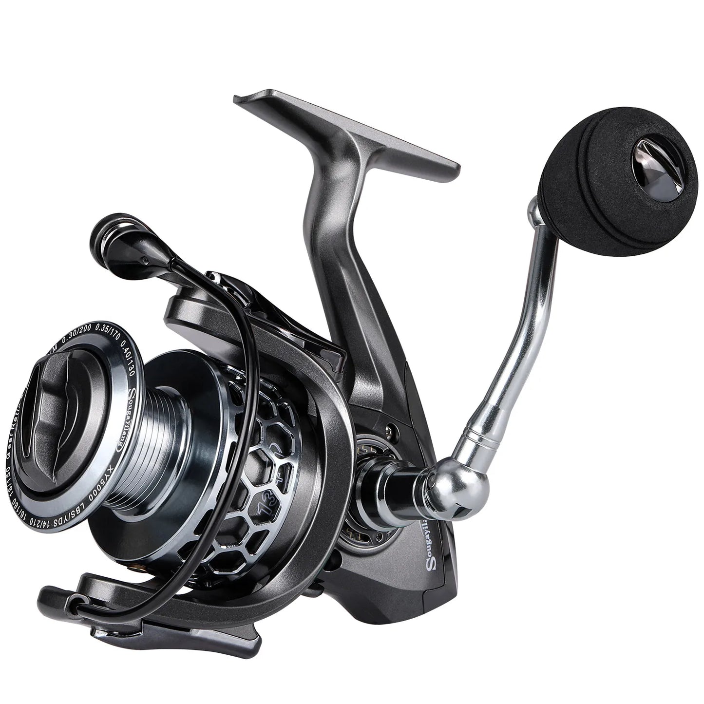 Fishing Reel Colorful Alum Spool Ultra Smooth Light Weight Spin Reel 13+1 BB for Carp Bass Trout