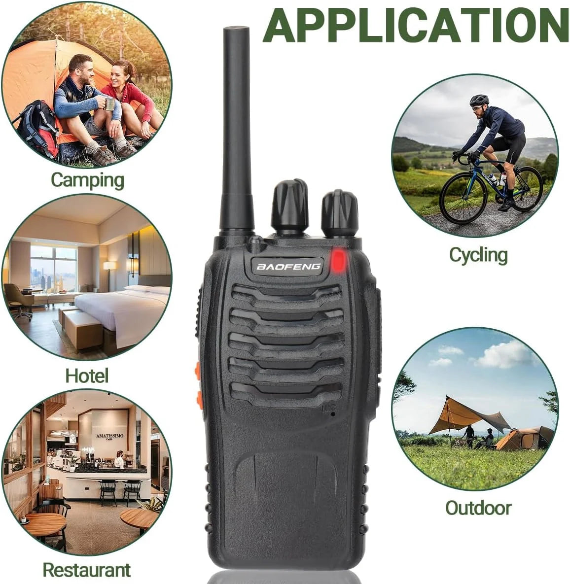 3/6PCS Walkie Talkie Wireless Copy Frequency UHF Long Range High Power Upgraded VOX Ham Two Way
