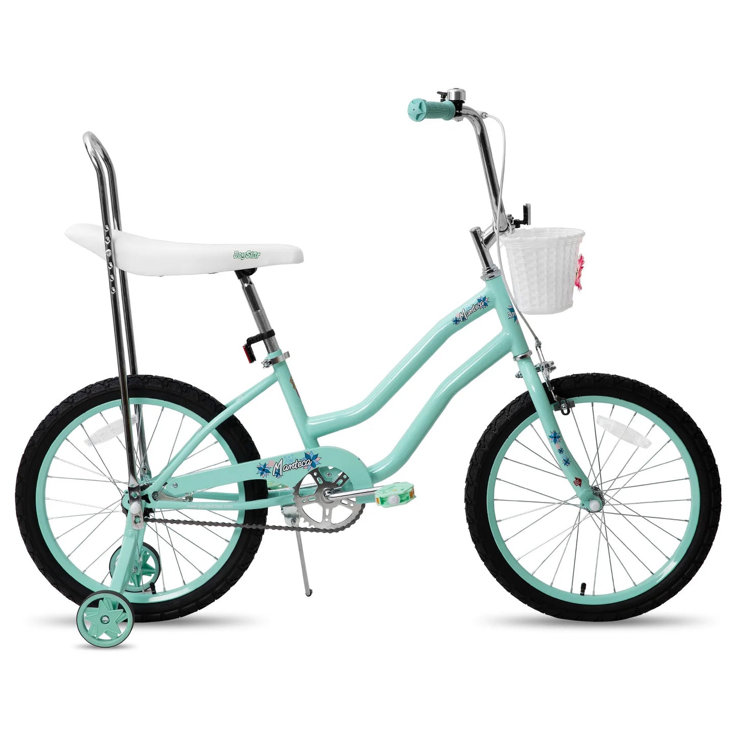 20 Inch Girls Bike,Training Wheels, Banana Seat, Girls Ages 7-12 Years Old,Handbrake/ Coaster Brake