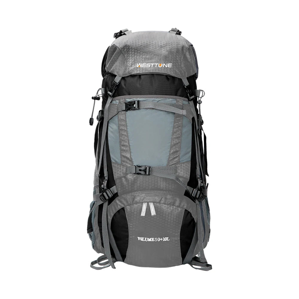 60L Explorer Internal Frame Backpack, Rain Cover Outdoor for Hiking Camping Backpacking Travel