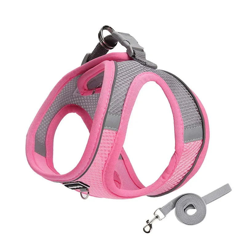 Small Dogs Adjustable Puppy Cat Harness Vest French Bulldog Chihuahua Pug Pet Outdoor Fun