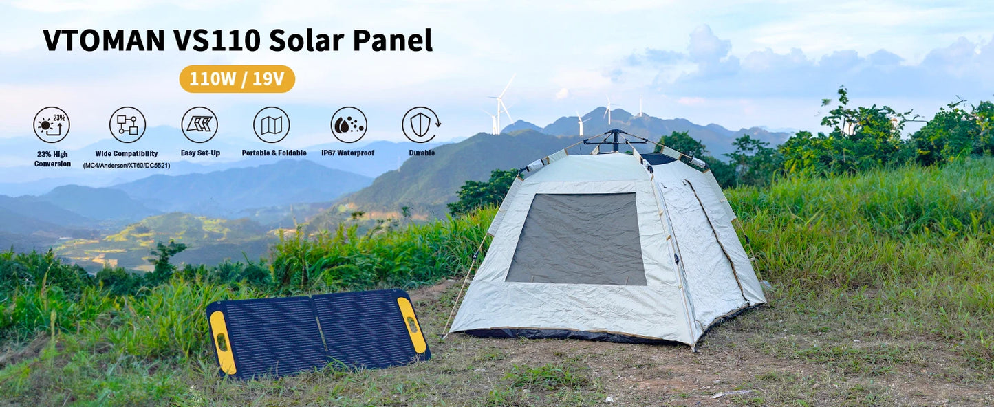 600X with 110W Solar Panel included,600W 299Wh LiFePO4 Solar Charger