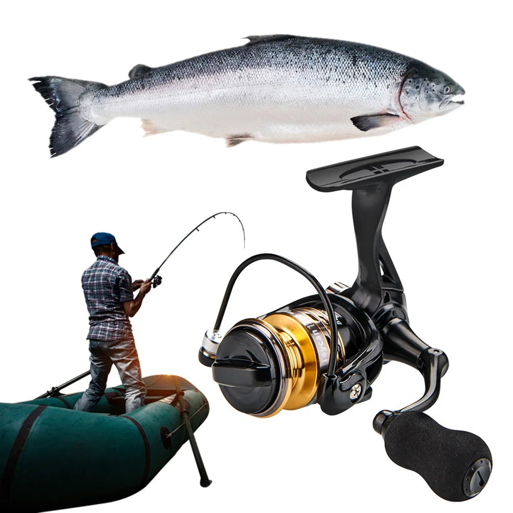 Spinning Wheel Metal Spool 4.8/1 Gear Ratio All Purpose Fishing for Freshwater Saltwater