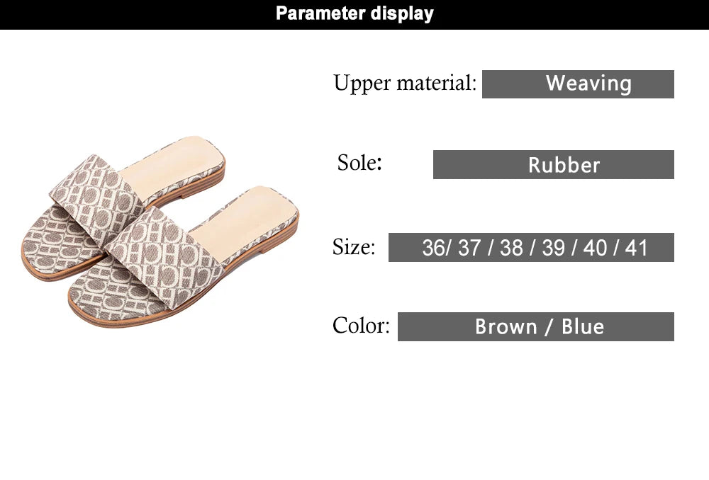 Classic Simple Design Comfortable Anti-slip Sole Printed Slippers Seasonal Fashion Women's Sandals