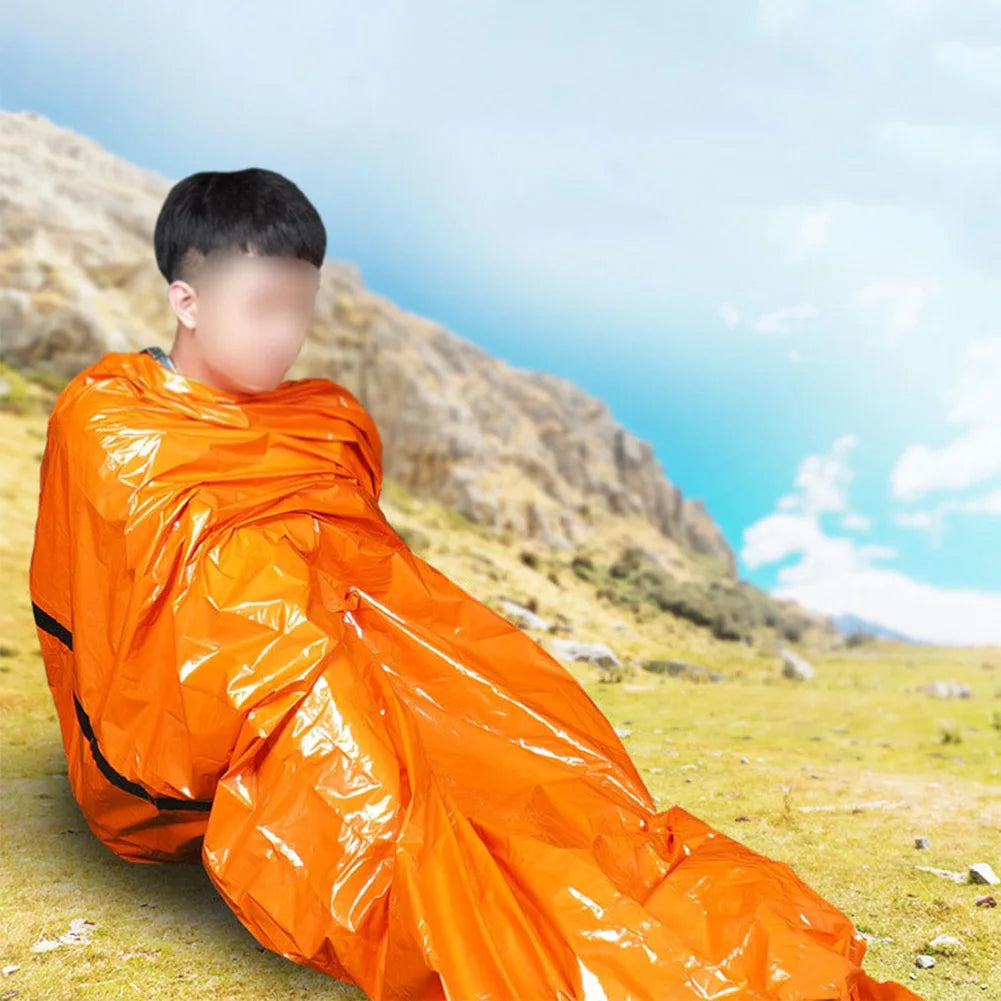 2-5 set Survival Sleeping Bag Thermal Survival Gear for Camping Hiking Outdoor Adventure