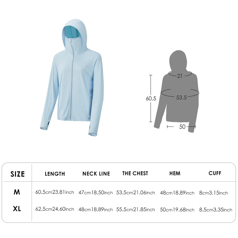 Sunscreen Jackets Women UV Protection Clothing UPF50+ Hoodie Breathable Coats, Running Cycling