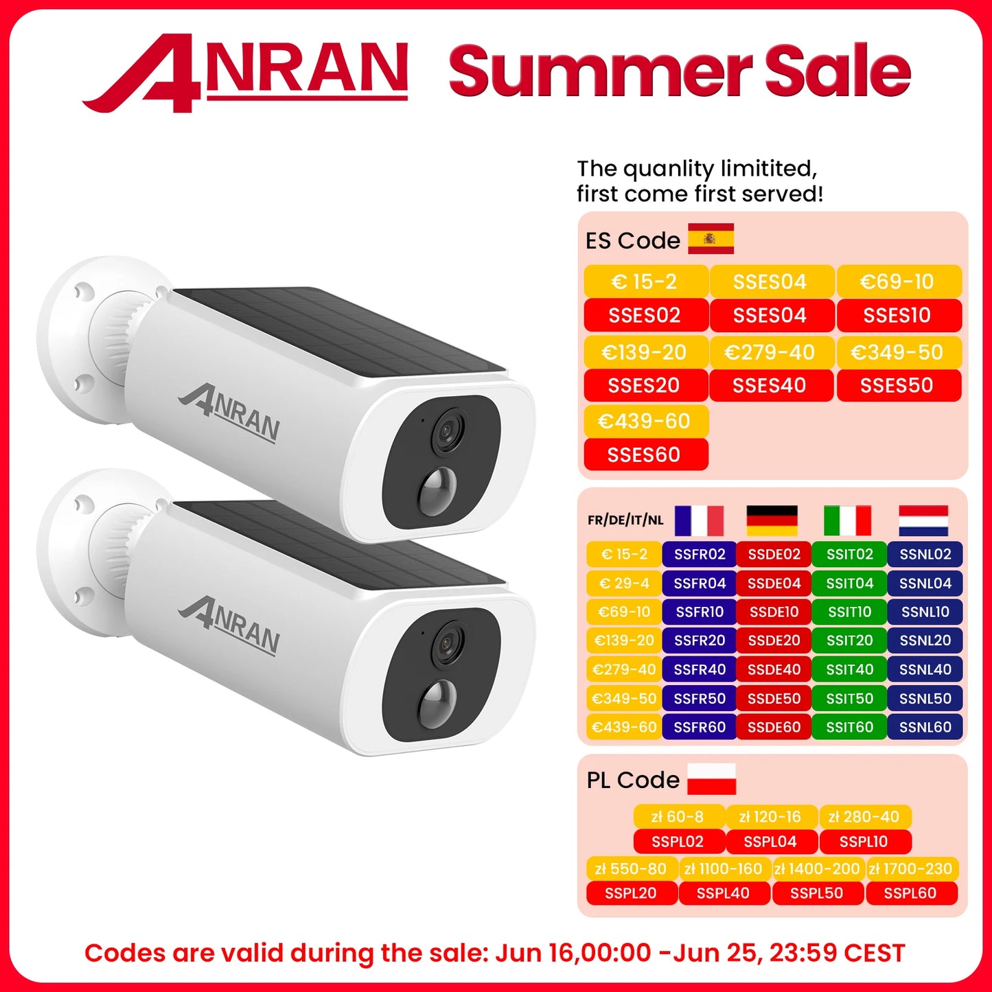 2/3/4 PCS Wireless WIFI Camera 2.4G 3MP Battery Solar SecurityFlood Color Night Vision Local Alarm