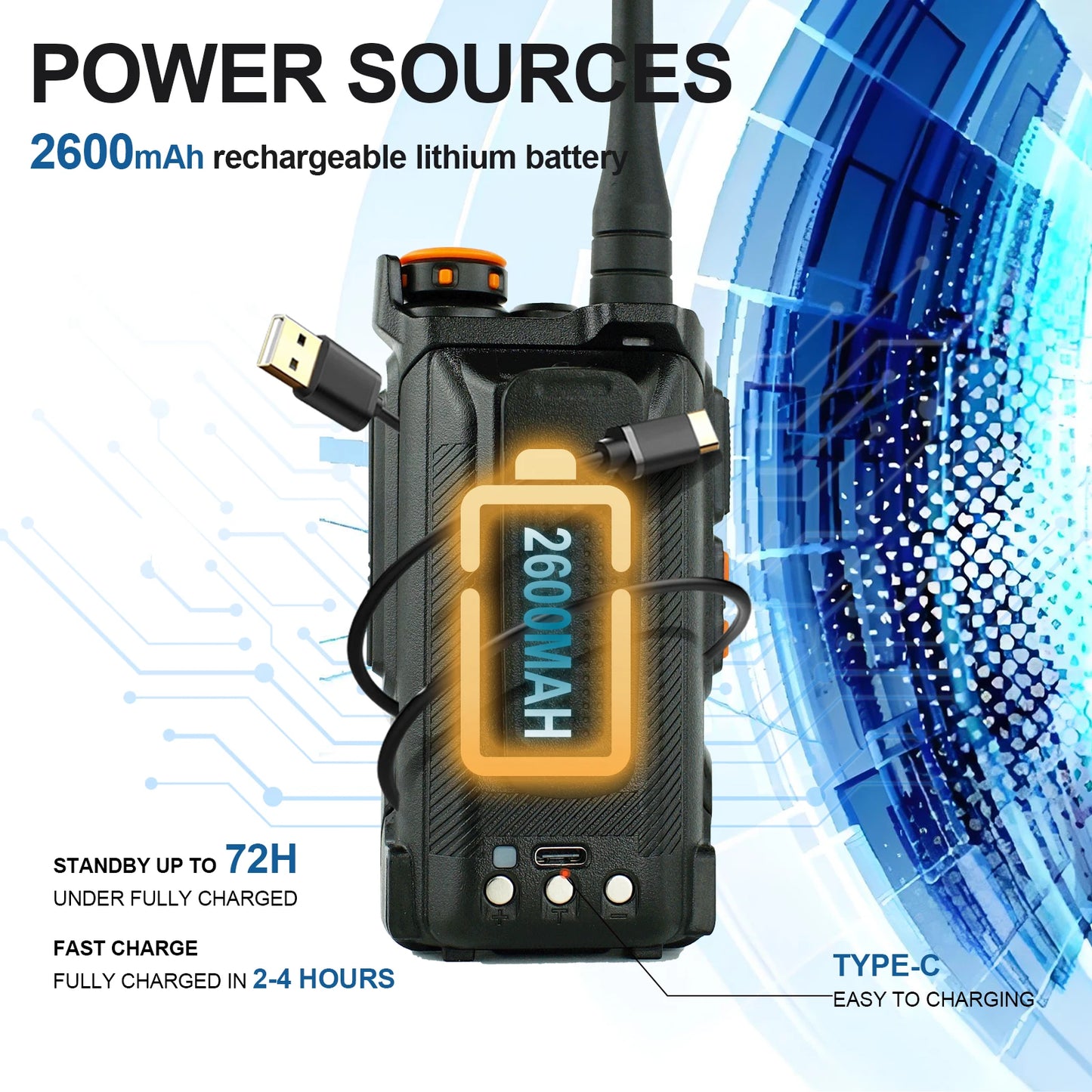 UV-K68 Walkie Air Band Radio TYPE-C K68 Charge UHF VHF DTMF FM NOAA Wireless Frequency Two Way