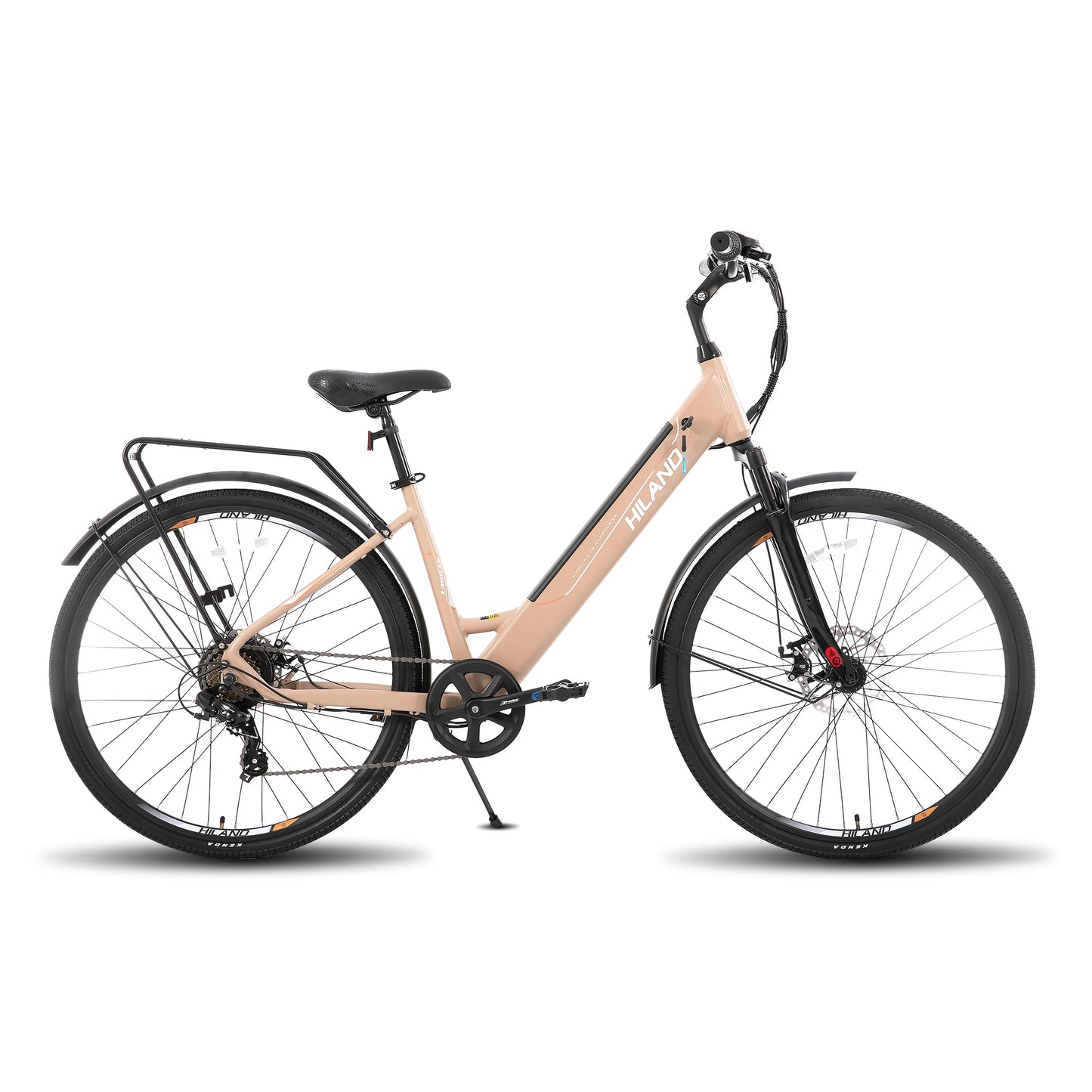 Electric road bike, detachable lithium battery,Including shelves, 250W, with LCD display