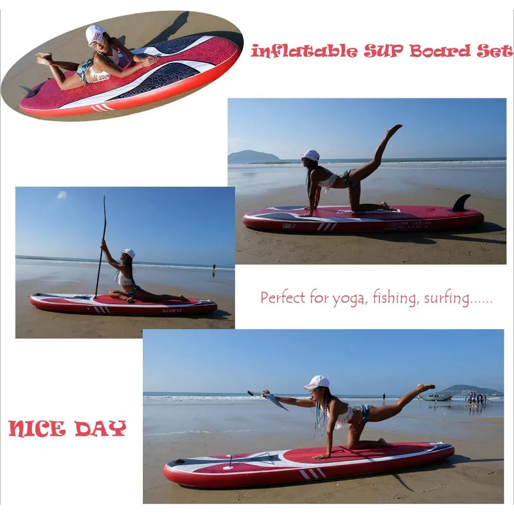 Inflatable stand-up paddle board premium SUP, accessories,backpack,wide and stable design