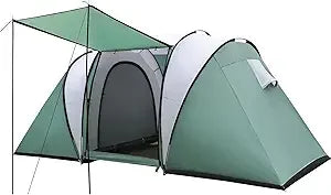 Family-Sized Weatherproof Camping Tent, Porch, Rainfly, 2-Room Easy Setup , Outdoor Living