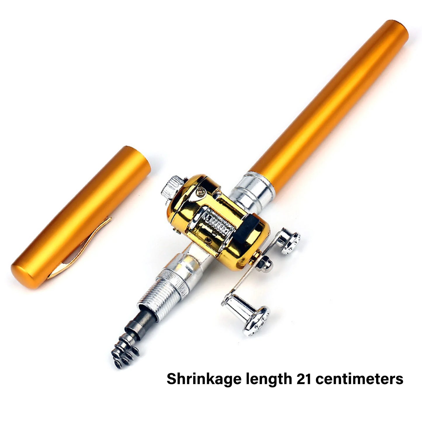 Mini Fishing Rods Pocket Telescopic Aluminium Alloy Lure 1m for Fishing Enthusiast Collectors