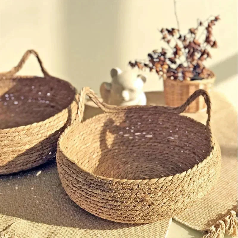 Pure hand-woven rattan cat nest four seasons universal warm pad removable washable winter pet