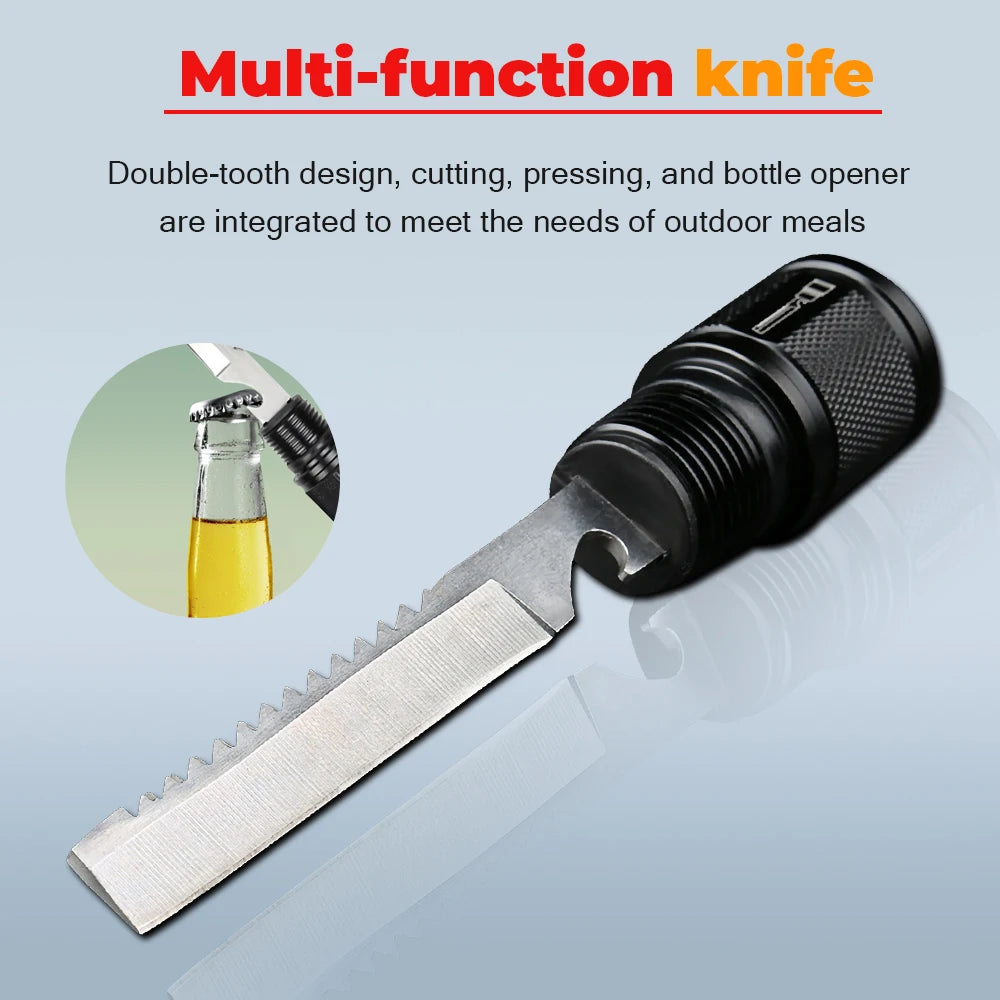 Multi Mountaineering Stick with Camouflage Backpack T-shaped Retractable Folding Stick Climbing Tool