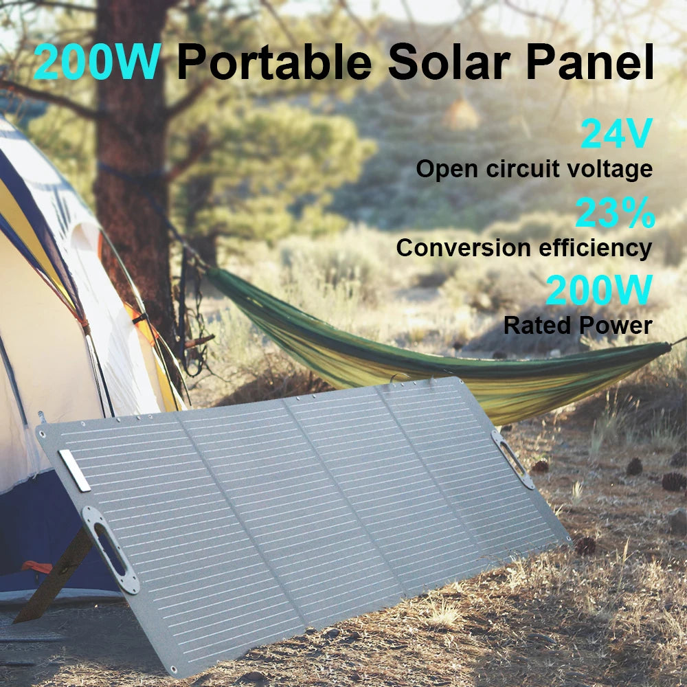 2600W 2048WH Portable Solar Generator 200W ETFE Solar Panel 1000W 500W LifePo4 Power Station