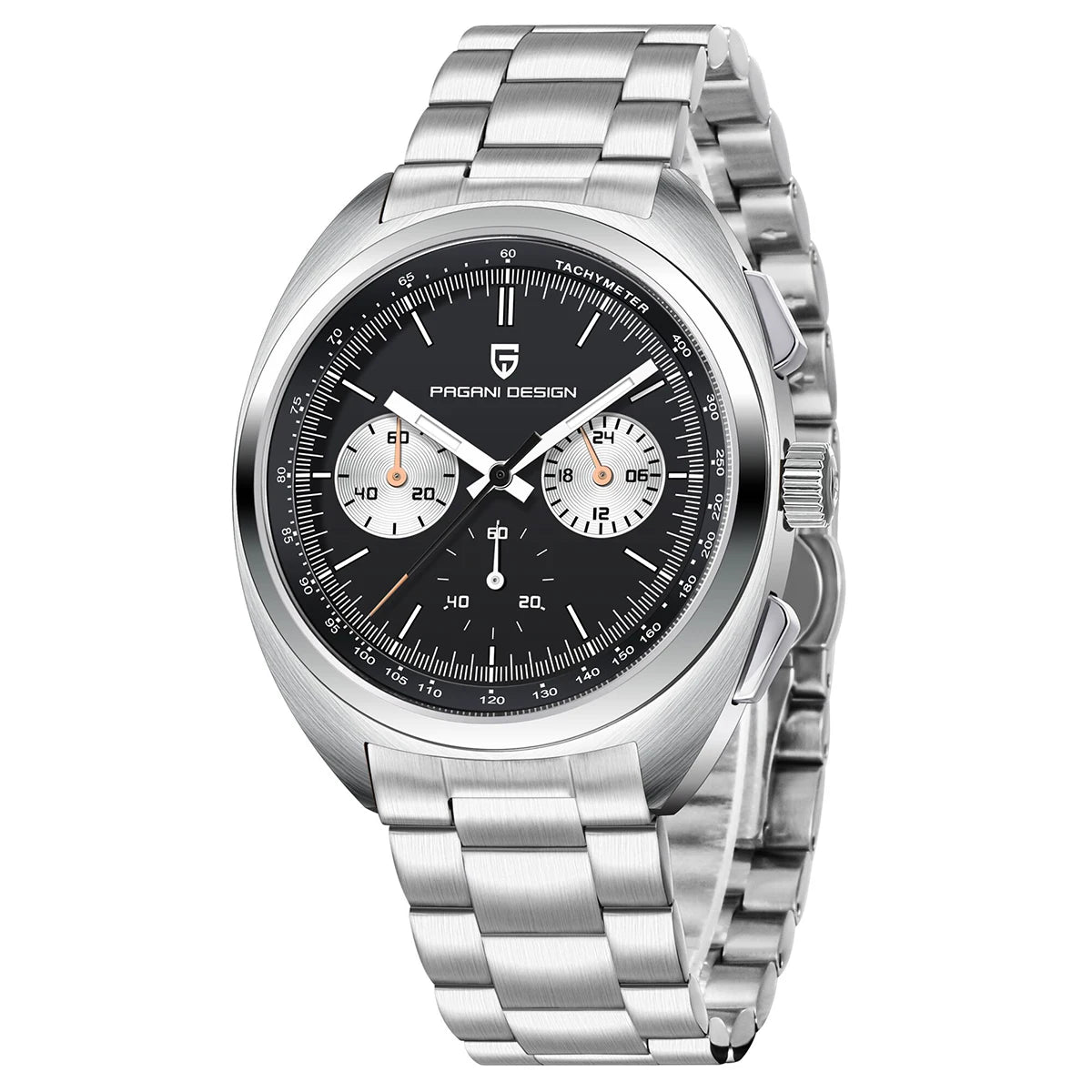 PAGANI DESIGN 2024 Retro Luxury,Chronograph VK63 Quartz,AR Sapphire Waterproof Leather