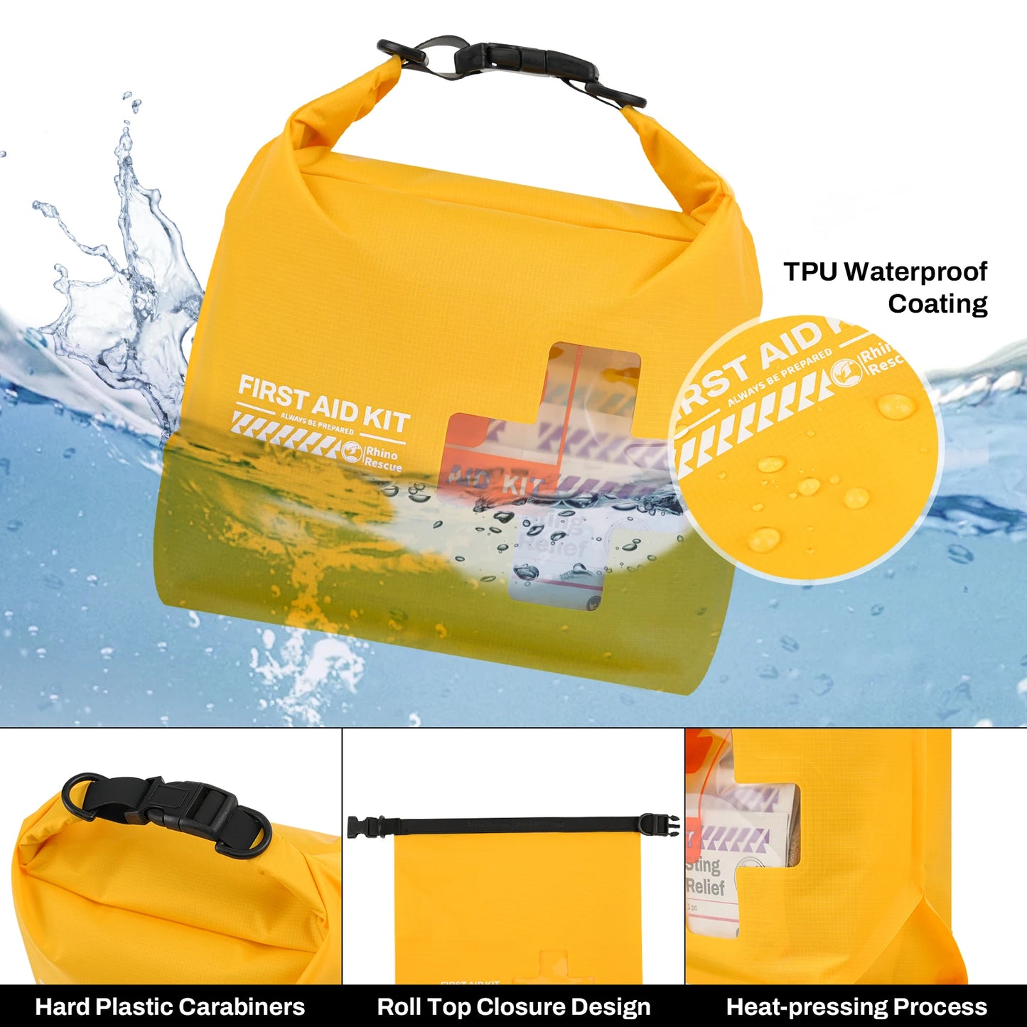 RESCUE Waterproof First Aid Kit, Lightweight Boat Dry Bag, Emergency Survival Supplies outdoor