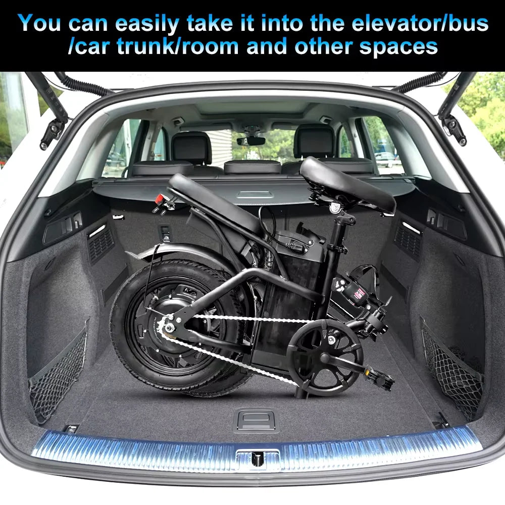 14 Inch Foldable E-Bicycle 400W Motor 48V 15AH Adult MiniSuitable for City Commuting Travel