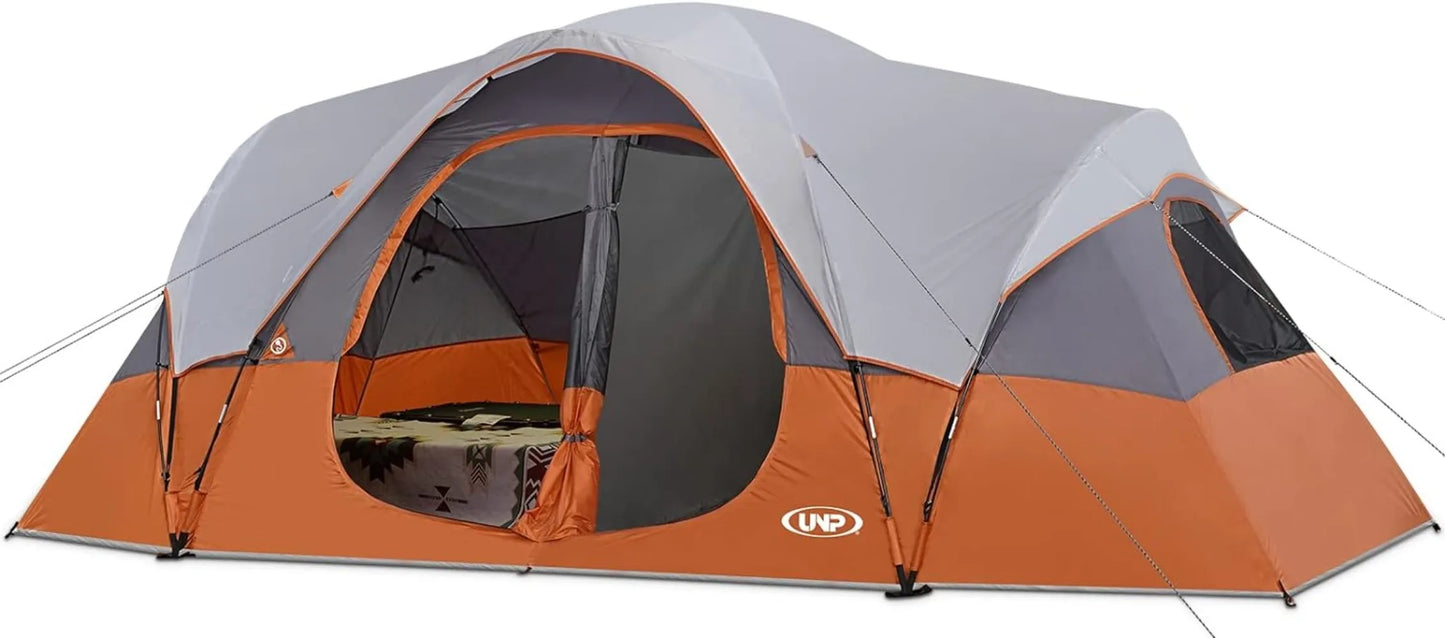 Camping Tent 10-Person-Family ,Festival Tent Big Easy Up 5 Large Mesh Windows Double Layer 2 Room