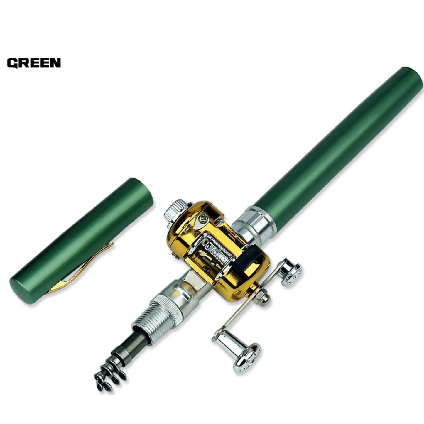 Mini Fishing Rods Pocket Telescopic Aluminium Alloy Lure 1m for Fishing Enthusiast Collectors
