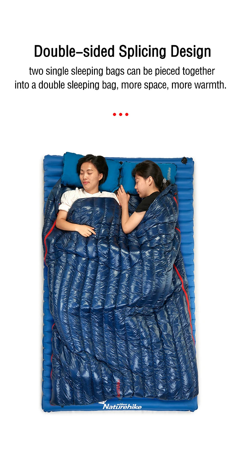 Goose Down Sleeping Bag Camping Ultralight Winter Waterproof