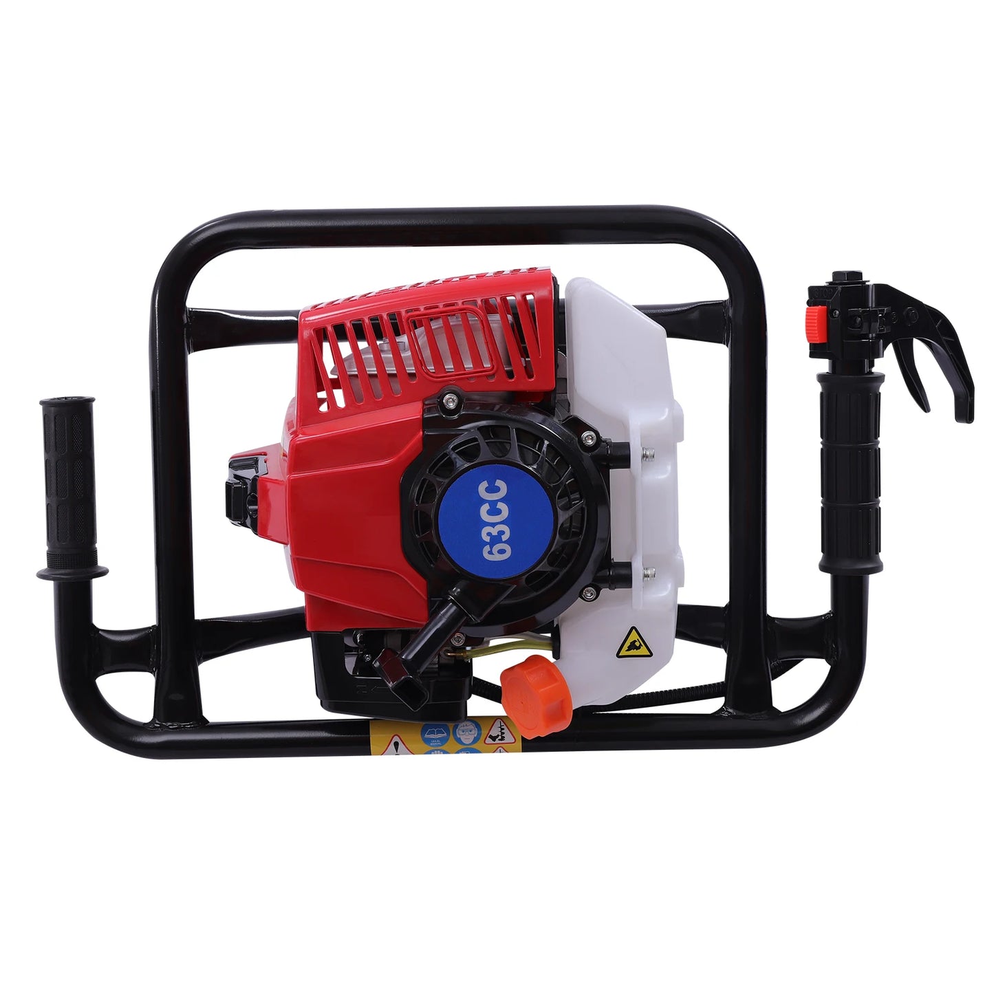 Post Hole Digger w/ 12" inch Auger Bit Set V-Type 63CC 2 Stroke Motor Gas Post Hole