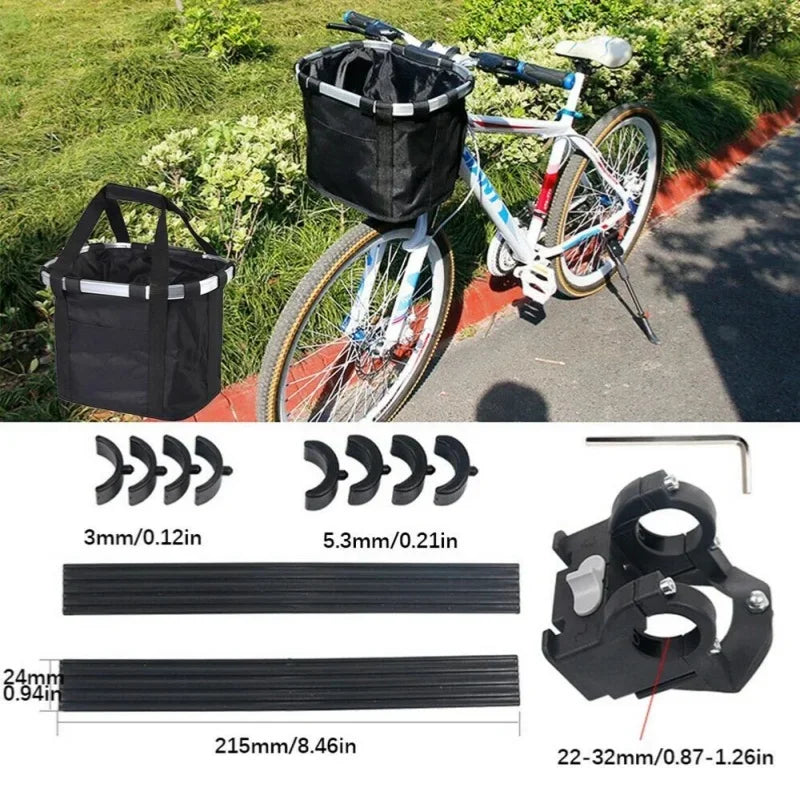 Bicycle Handlebar Basket Small Pet/Dog, 2in1 Detachable Cycling Hanging 5KG basket