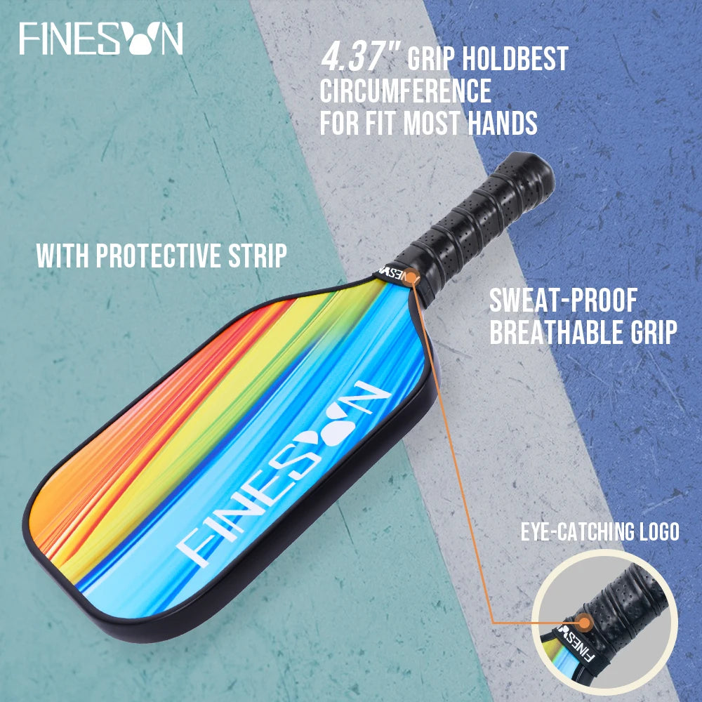 Pickleball Set USAPA Compliant Fiberglass Surface Enhanced Power with Pickleball Bag , Beginners