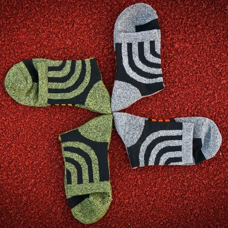 5 Pairs Socks Men Anti Blister Autumn Winter Terry Sports Cycling Marathon Camping Trekking Rugby