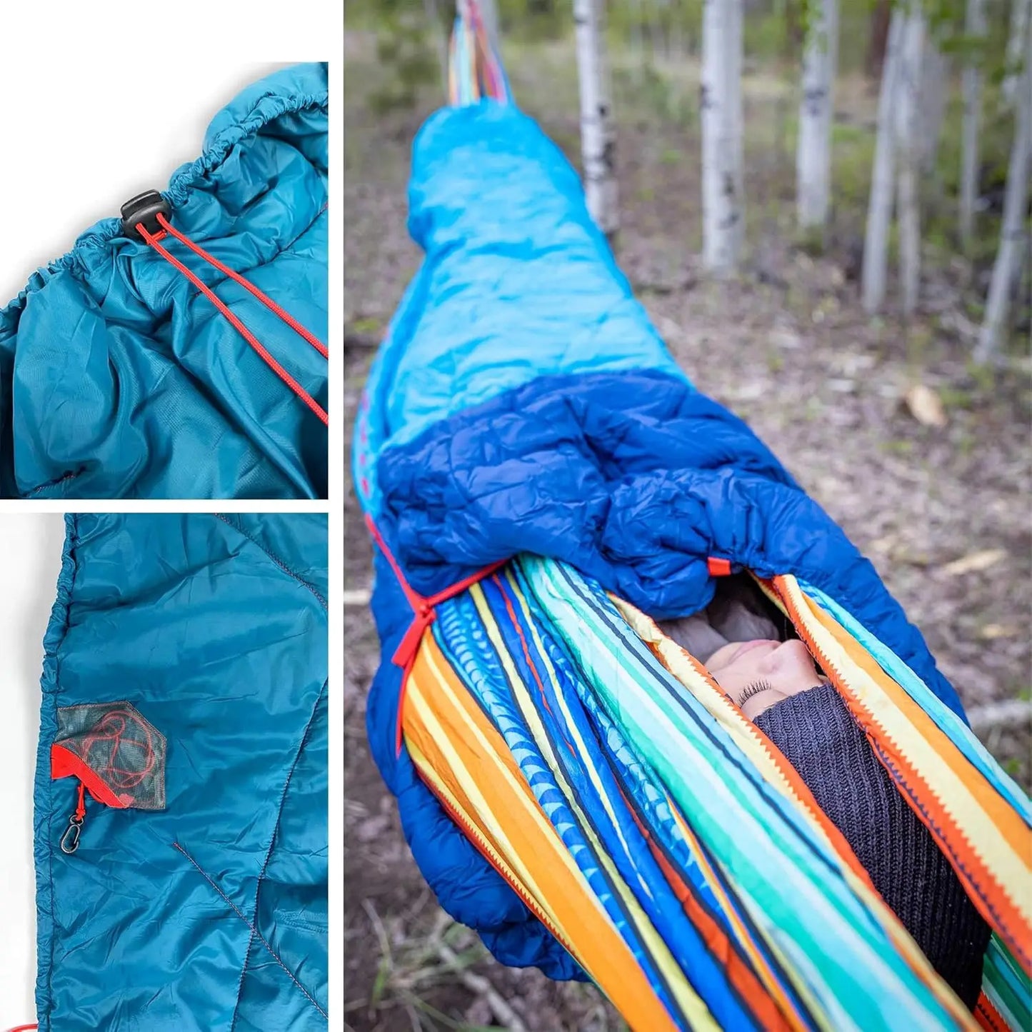 3-in-1 Hammock Underquilt, Sleeping Bag & Blanket - Lightweight & Warm for Outdoor Adventures