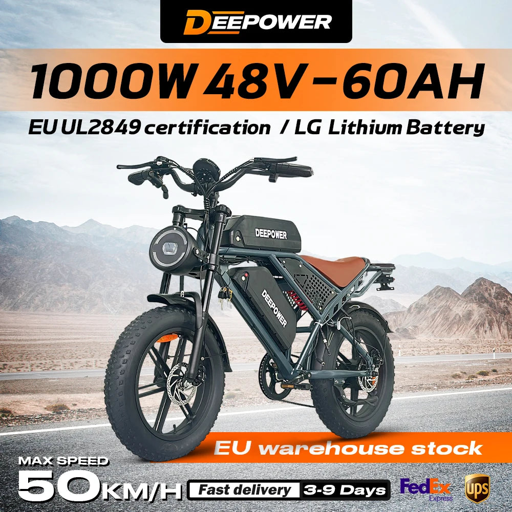 QS7 Max Electric Bicycle 2000W Brushless Motors MTB 48V 35AH Lithium Battery Speed 50Km/h Off Road