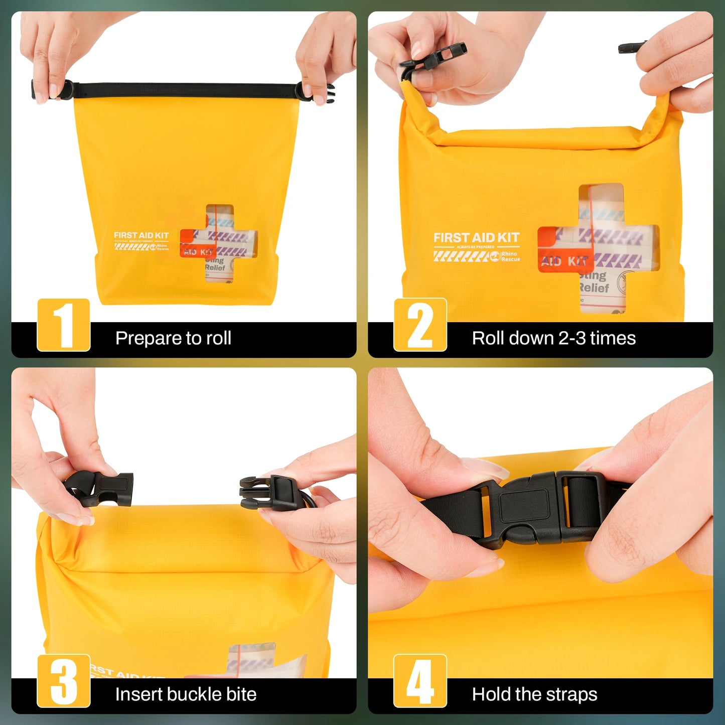 RESCUE Waterproof First Aid Kit, Lightweight Boat Dry Bag, Emergency Survival Supplies outdoor