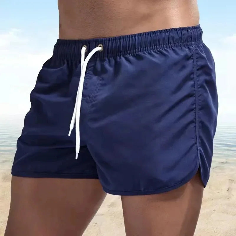 men's Swimwear Low Waist Surfing Trunk sexy male pocket swimming beach board short
