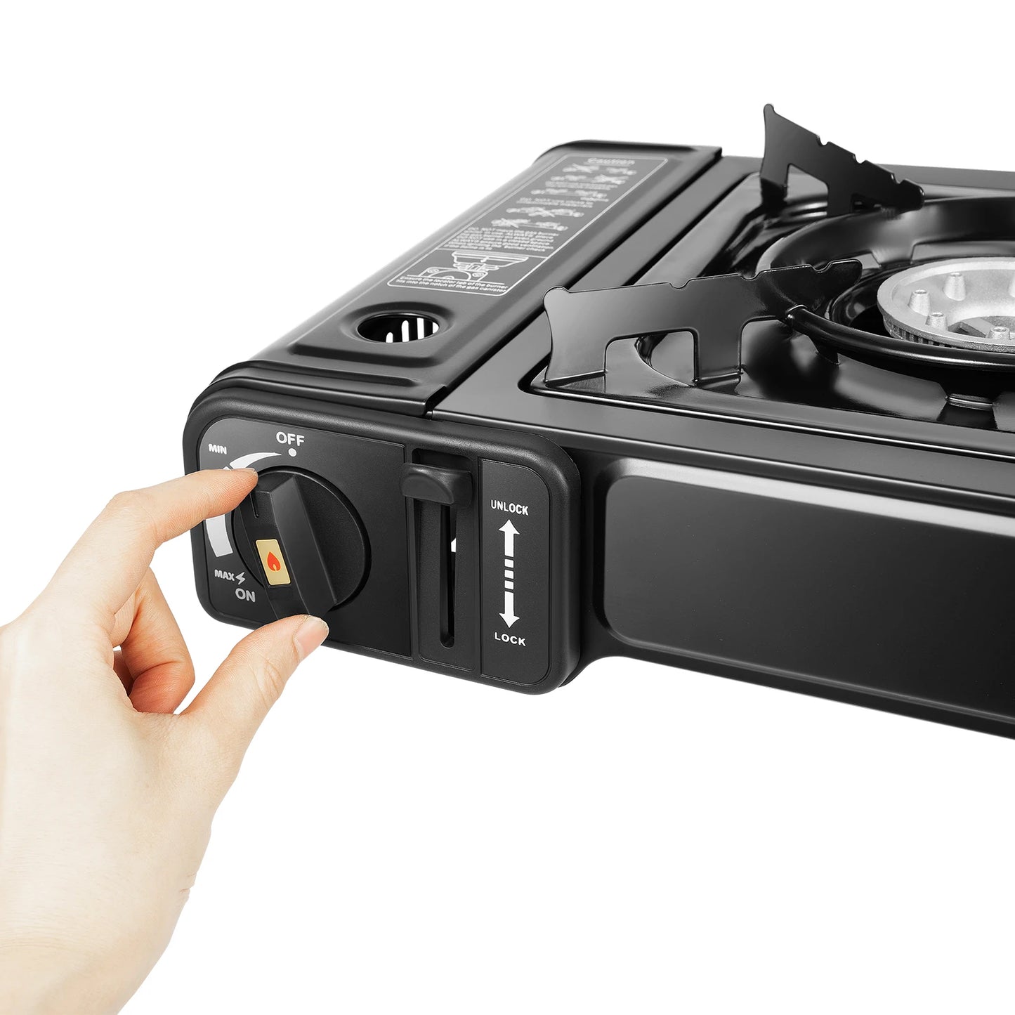 Camping Stove Dual Burner W/Grill Tray & Storage Case Portable Outdoor Cooking ,Picnic BBQ Hiking