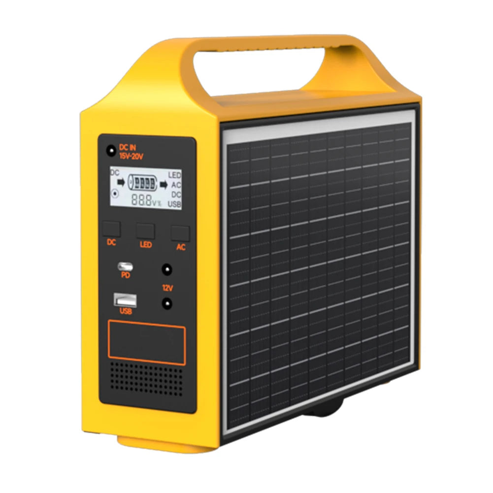Portable Solar Power Station 24000mAh 20W Outdoor RV USB Charger LED Light for Camping Travel