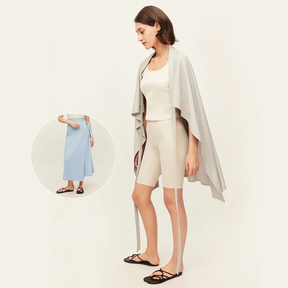 One-piece Tie, Women Swimwear Bikini Cover Sun Protection Sarong Pareo Anti-UV UPF50+ Breathable