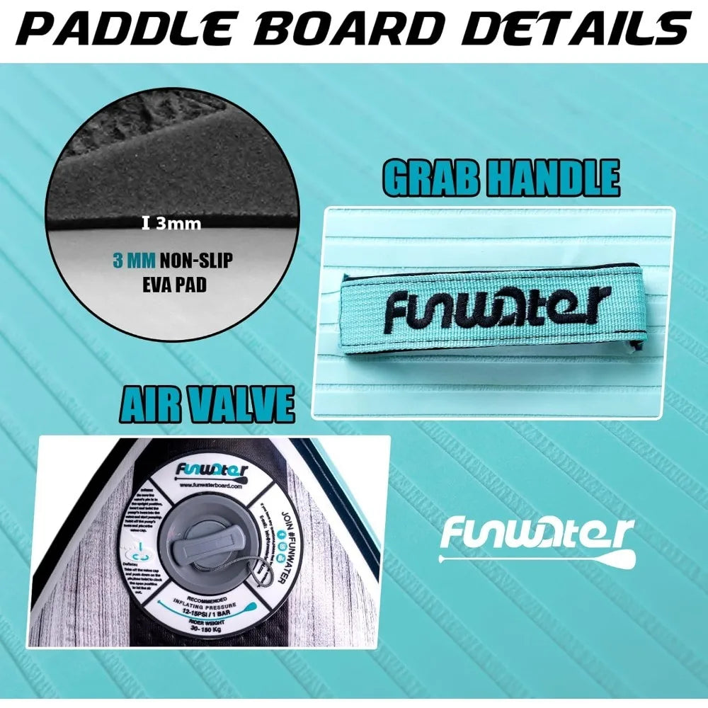 Inflatable Stand Up Paddle Board 10'/10'6"/11'/11'6"  Adults & Youth, with Wide Stable,Comfort