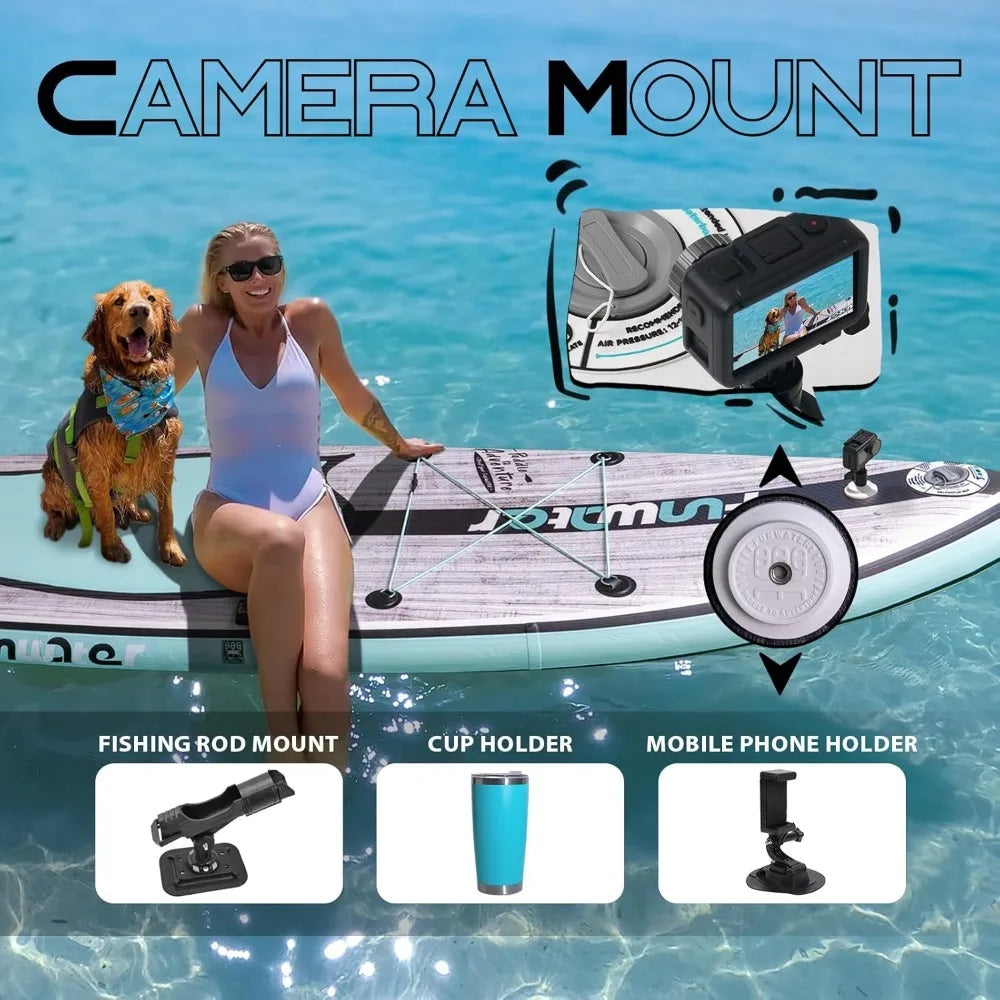 Inflatable Stand Up Paddle Board 10'/10'6"/11'/11'6"  Adults & Youth, with Wide Stable,Comfort