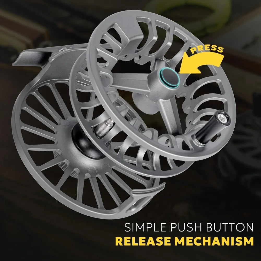 5/6wt Fly Fishing Reel, Fly Fishing, Aluminum Alloy Body, Easy Spool Change, Freshwater