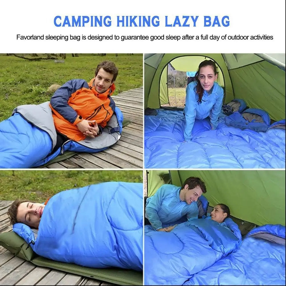 Envelope with Cap Sleeping Bag, Spring-Autumn Outdoor Single Sleeping Bag 210*75CM 5-20 Degree