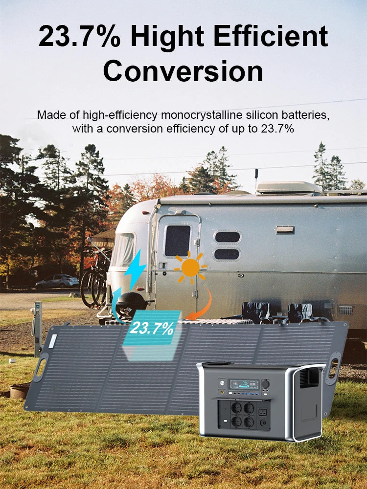 2600W 2048WH Portable Solar Generator 200W ETFE Solar Panel 1000W 500W LifePo4 Power Station