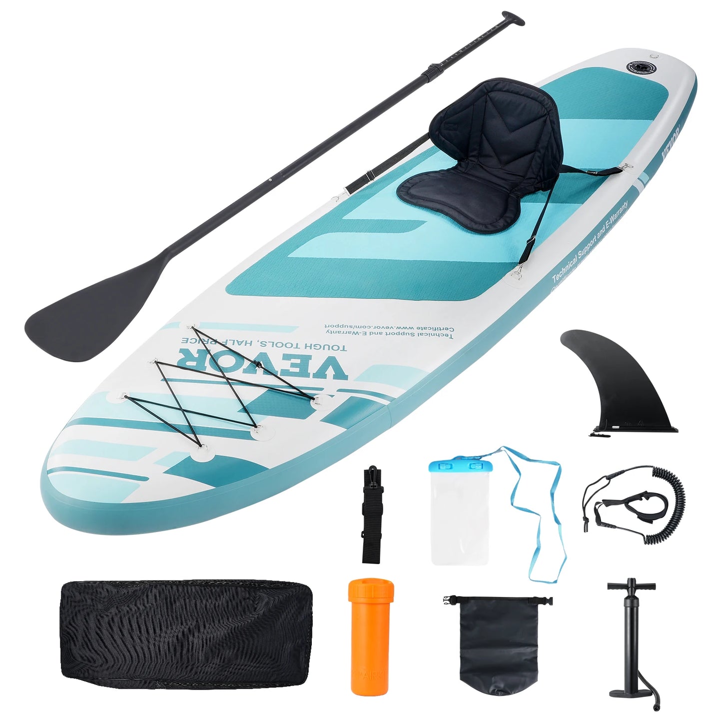Inflatable Stand Up Paddle Board 10' x 33" x 6" /10.6' x 33" x 6" Wide SUP, Removable Kayak Seat