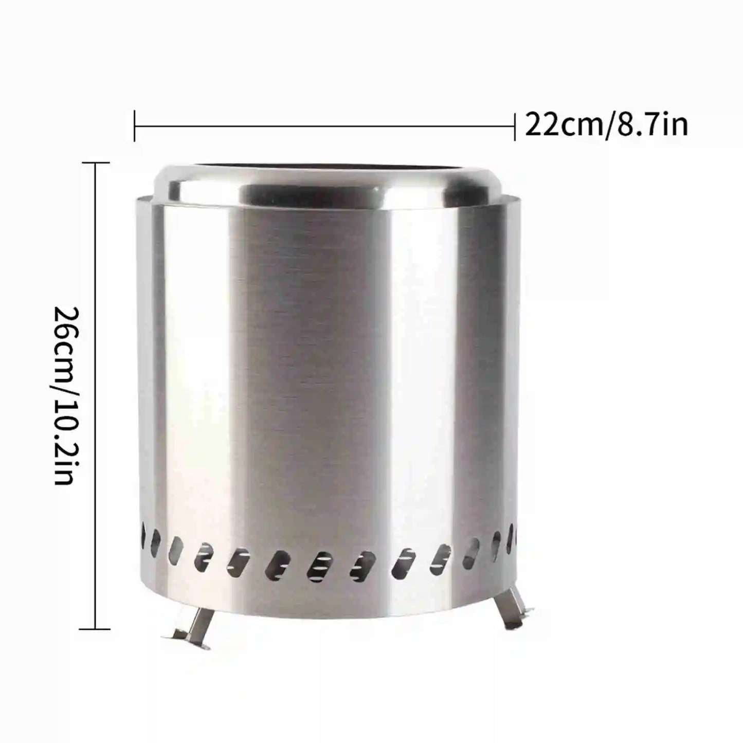 Portable Fireplaces Smokeless Pit Portable Small Stainless Steel Outdoor Camping Wood Burning Pit