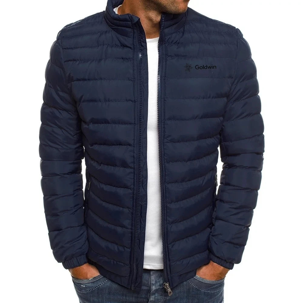 High end autumn/winter men's outdoor leisure sports fashion street style hooded warm zippered jacket