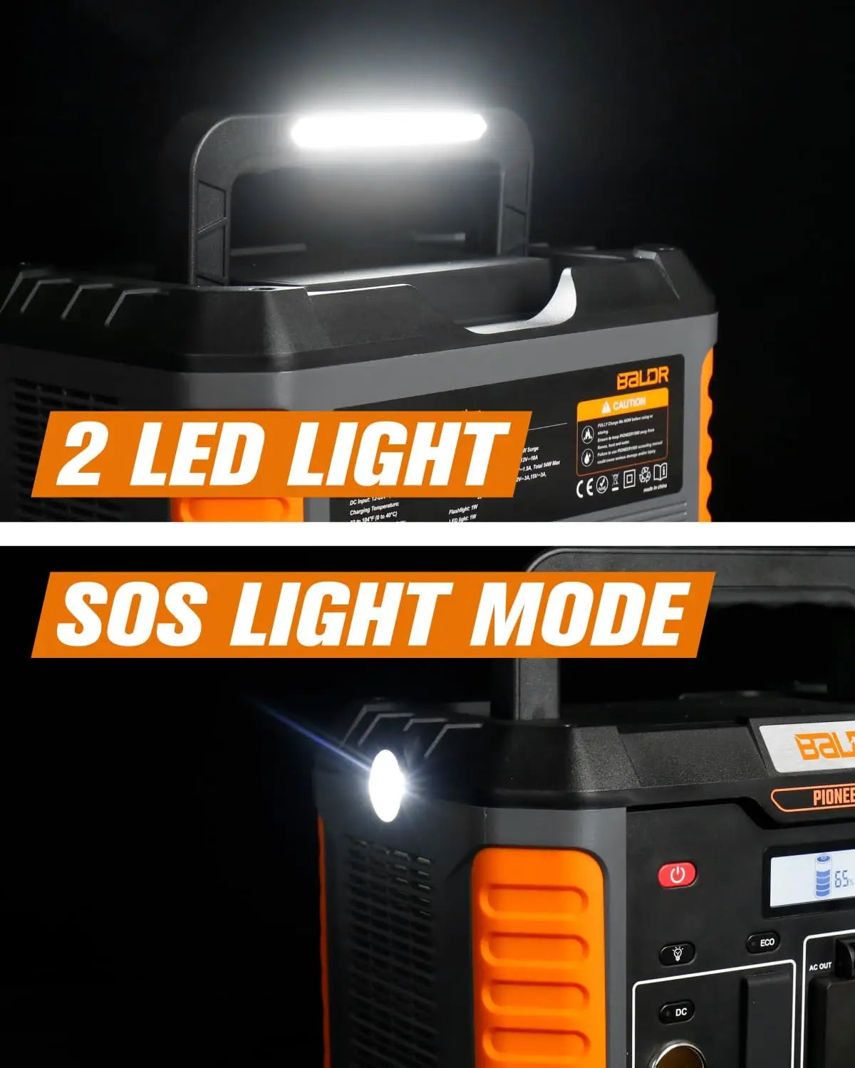 Portable Power Station 1000W Output 808Wh Capacity AC Outlet USB Ports Solar Charging Generator